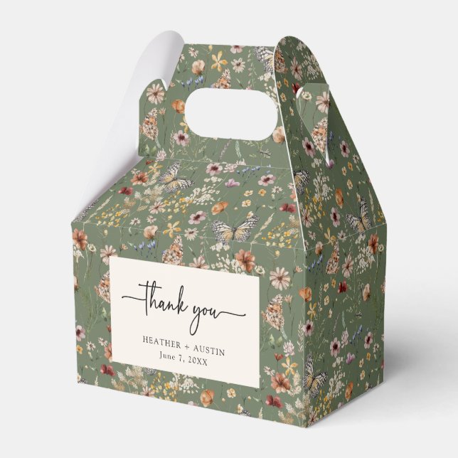 Sage Thank You Favour Box (Front Side)