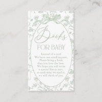 Sage toile Baby Shower Book