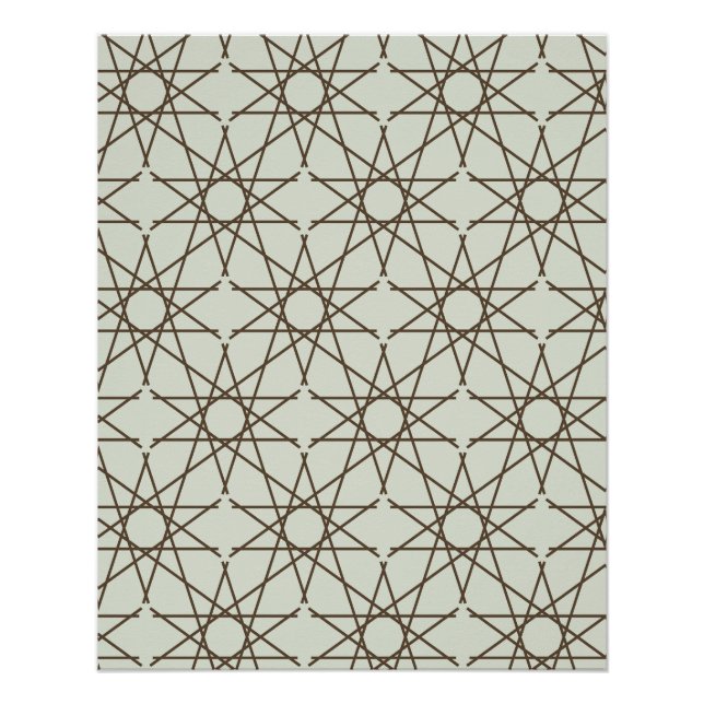 Sage Umber Geometry Poster (Front)
