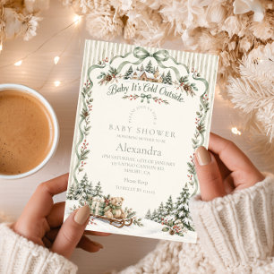 Sage Village Baby It's Cold Outside Invitation