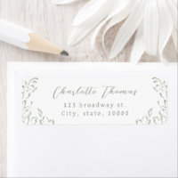 Sage Vintage Flourish Script return address