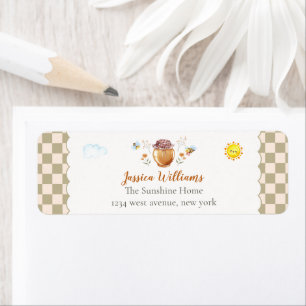 Sage Vintage Honey Bee Baby Shower Return Address Label