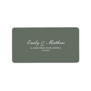 Sage Wedding Return Address Labels