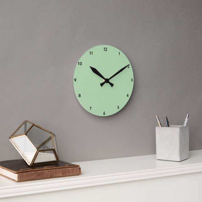 Sage Whisper   Round Clock (Office)