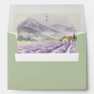 Sage Wildflower Wedding Envelope
