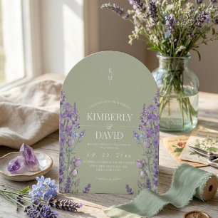 Sage Wildflower Wedding Invitation