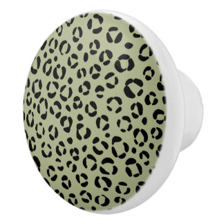 Saged Leopard Ceramic Knob