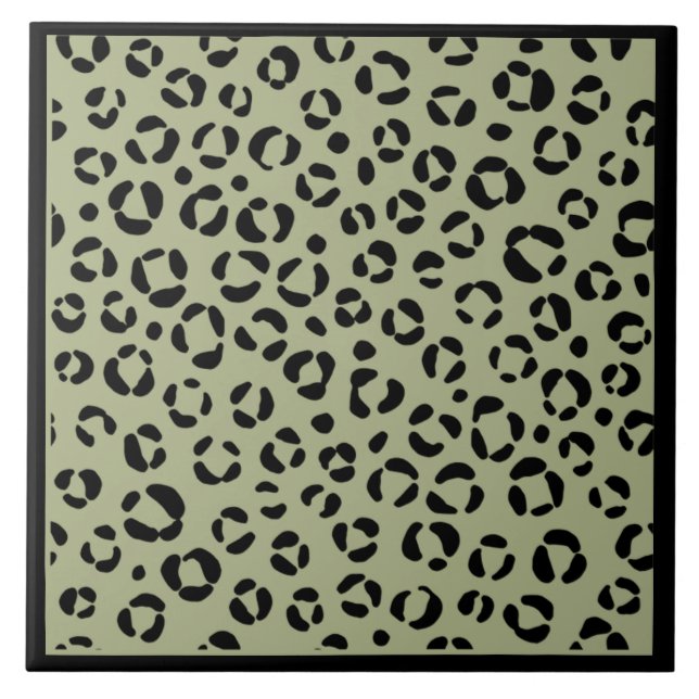 Saged Leopard Ceramic Tile (Front)