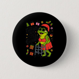 Sagging But Still Gagging Funny Christmas Frog Hol 6 Cm Round Badge