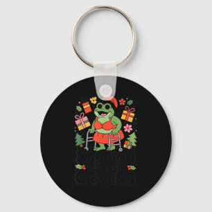 Sagging But Still Gagging Funny Christmas Frog Hol Key Ring