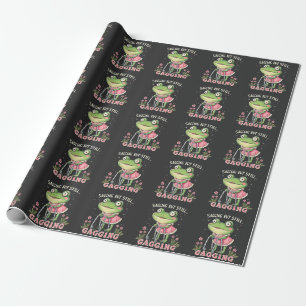 Sagging but still gagging Funny Mothers Day Frog  Wrapping Paper