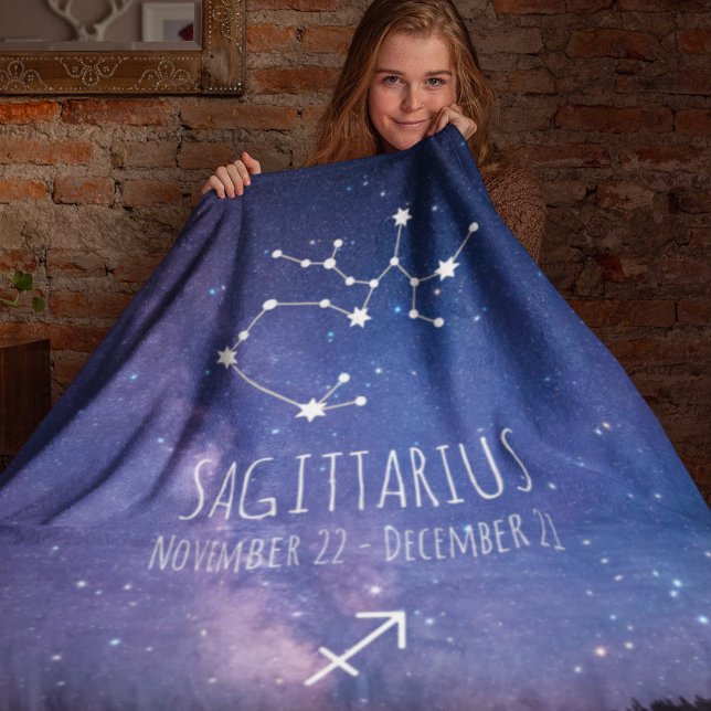 Saggitarius | Personalised Zodiac Constellation Fleece Blanket (Creator Uploaded)