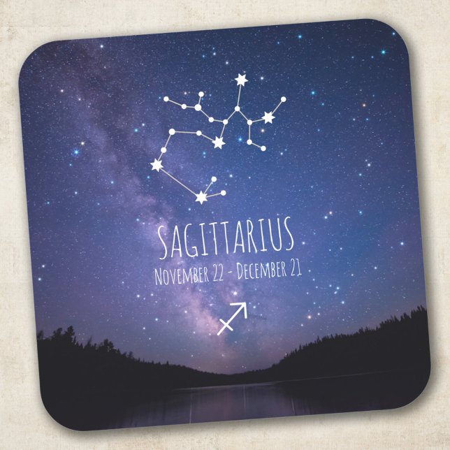 Saggitarius | Personalised Zodiac Constellation Square Sticker (Creator Uploaded)