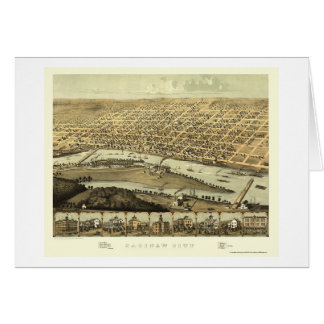 Saginaw, MI Panoramic Map - 1867