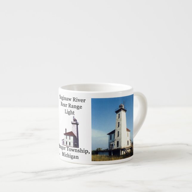 Saginaw River Rear Range Light espresso mug (Front Right)