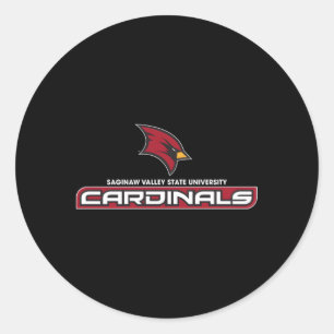 Saginaw Valley State Cardinals Icon Classic Round Sticker