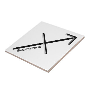 SAGITTARIUS, Abstract Design of the Zodiac Sign,  Ceramic Tile