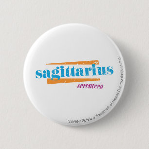 Sagittarius Aqua 6 Cm Round Badge