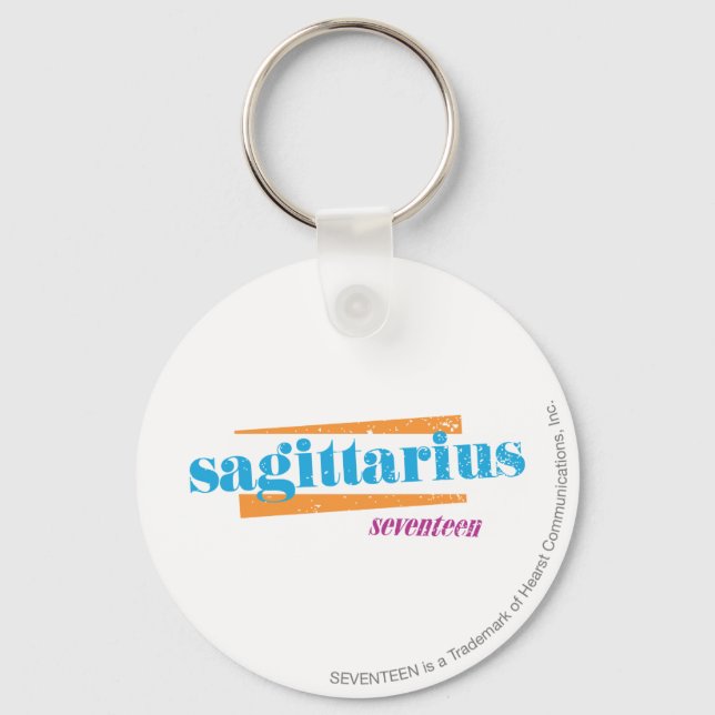 Sagittarius Aqua Key Ring (Front)