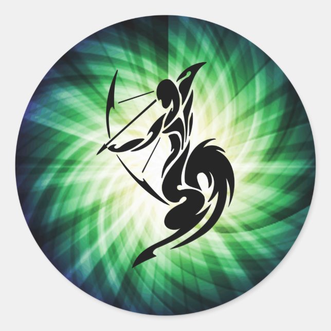Sagittarius; Archer Classic Round Sticker (Front)