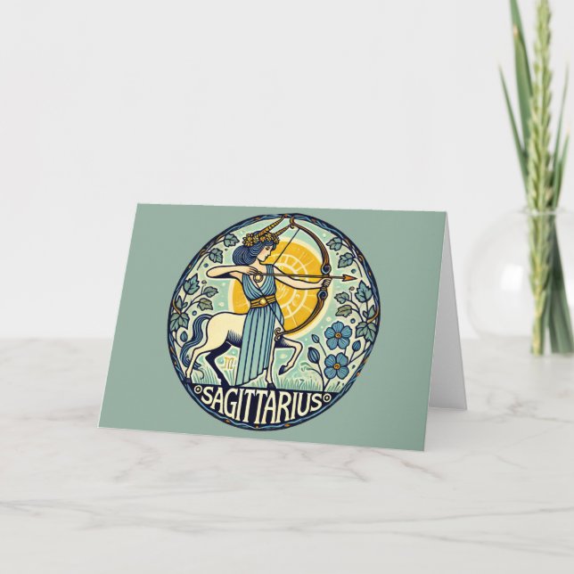 Sagittarius Archer Zodiac Goddess                  Card (Front)