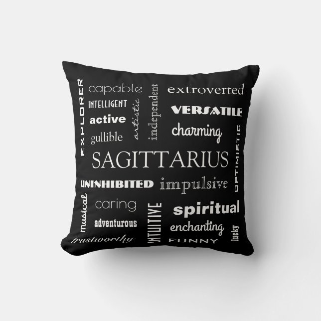 Sagittarius Astrological Cushion (Front)