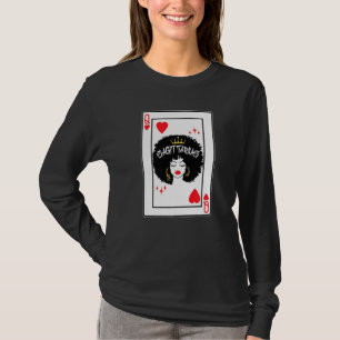 Sagittarius Astrology Queen Hearts Blackjack Cards T-Shirt