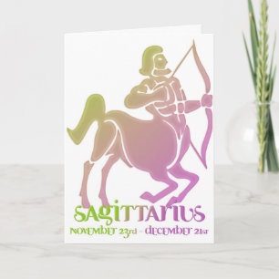 Sagittarius Astrology Zodiac Birthday Card d1