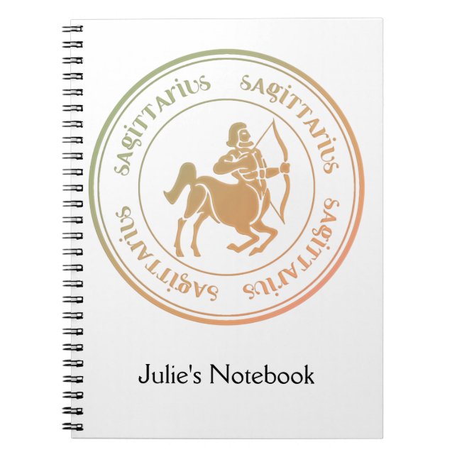 Sagittarius Astrology Zodiac d1 Notebook 1 (Front)