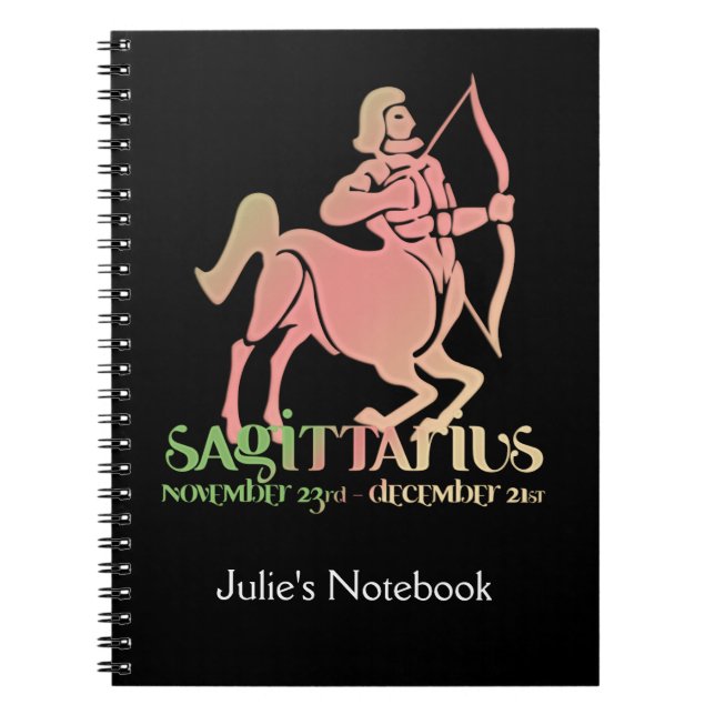 Sagittarius Astrology Zodiac d1 Notebook 2 (Front)