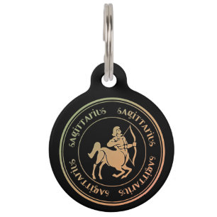 Sagittarius Astrology Zodiac d1 Pet Tag