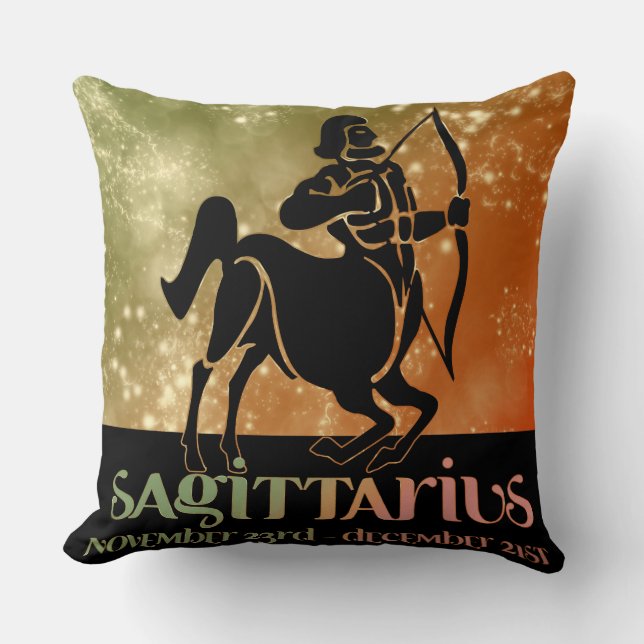 Sagittarius Astrology Zodiac d1 Pillow (Front)
