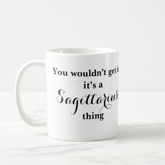Sagittarius Astrology Zodiac Funny Mug (Left)