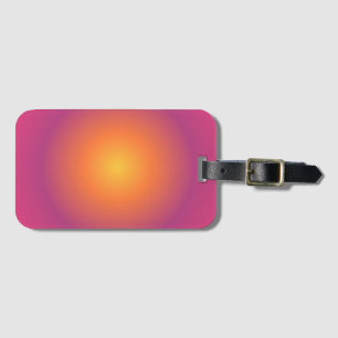 Sagittarius Aura Gradient Zodiac, Purple Yellow Luggage Tag