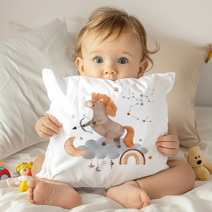 Sagittarius Baby Zodiac Nursery Pillow 
