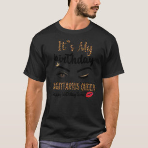 Sagittarius Bday Leopard It's My Birthday Sagittar T-Shirt