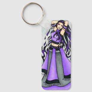 Sagittarius Belly Dancer Purple Key Ring