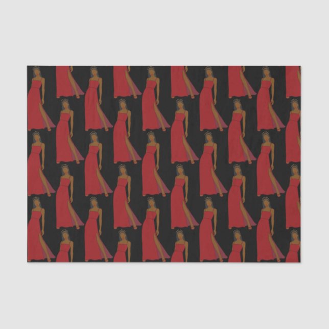 Sagittarius Black Woman Tissue Paper (Front)