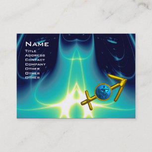 SAGITTARIUS - Blue Turquase Business Card