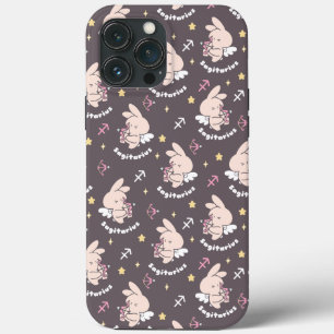 Sagittarius Bunny Pattern: Love's Cosmic Dance II iPhone 13 Pro Max Case