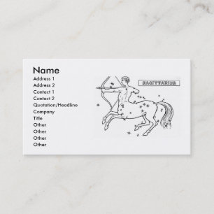 Sagittarius Business Card