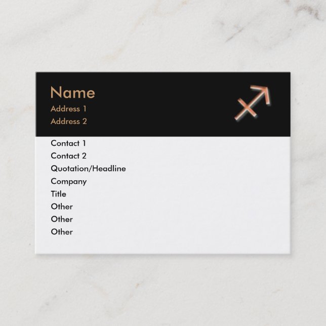 Sagittarius Business Card (Front)