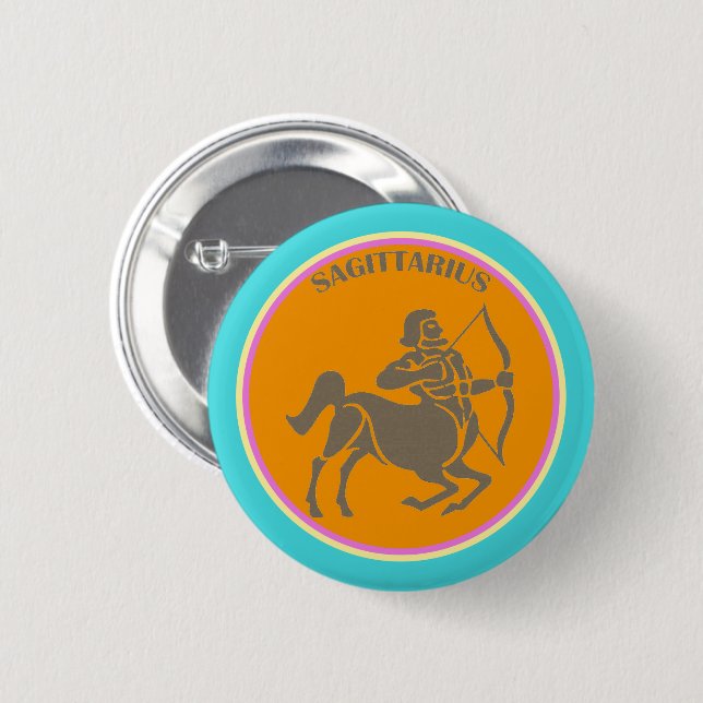 Sagittarius Button (Front & Back)