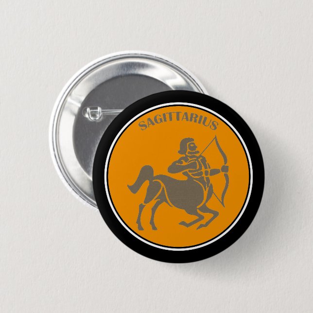 Sagittarius Button (Front & Back)