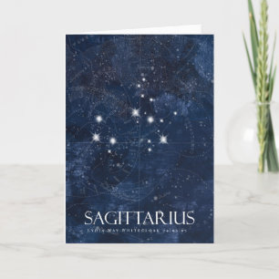 Sagittarius Card with name, starsign zodiac