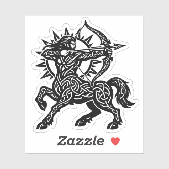 Sagittarius Centaur Archer — Mythic Zodiac Inkwork (Sheet)