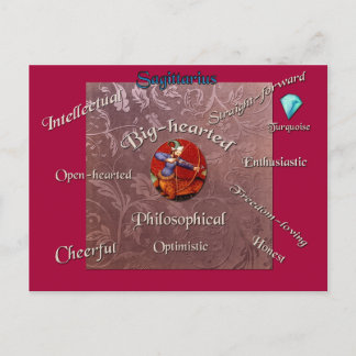 Sagittarius characteristics zodiac card