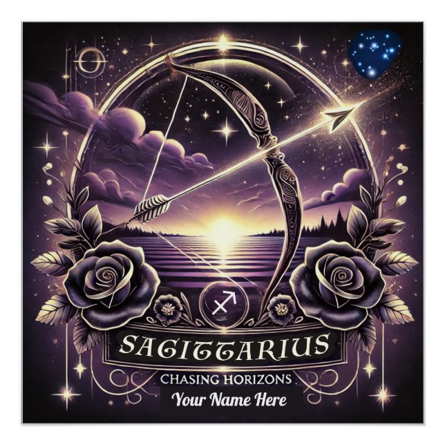Sagittarius “Chasing Horizons” Glossy Poster (Front)