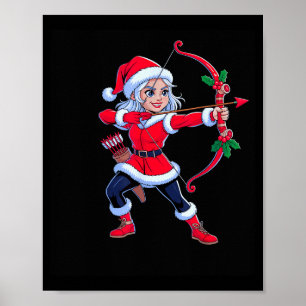 Sagittarius Christmas Archer Zodiac Cute Holiday H Poster