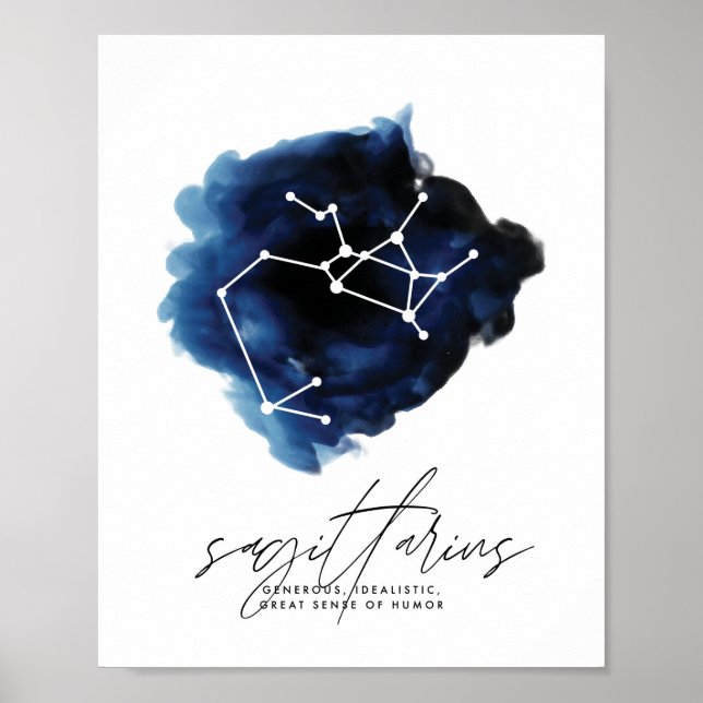 Sagittarius Constellation Character Traits Poster (Front)